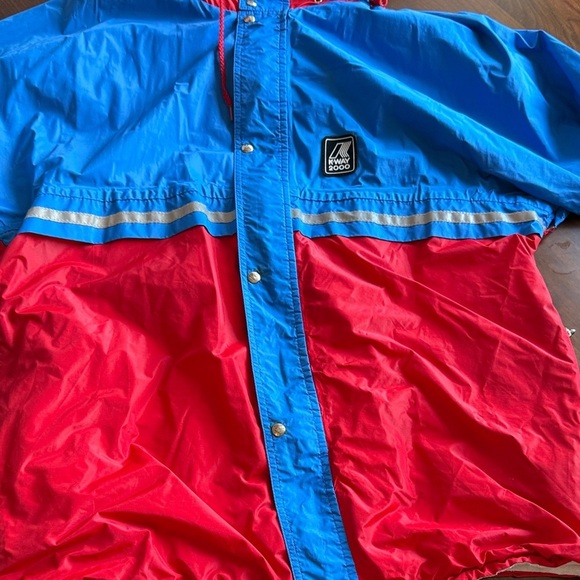 K-Way2000 VERY RARE - Blue and Red kit windbreaker pants and jacket - large men - Picture 2 of 10